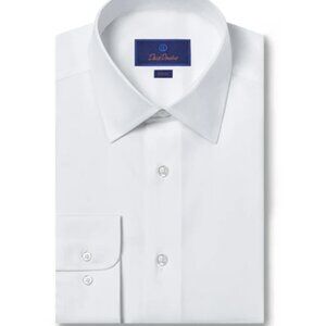 David Donahue Slim Fit White Dress Button Shirt 15 32 / 33 NWOT
